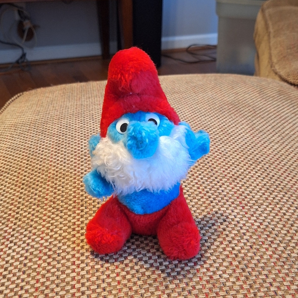 Papa Smurf Vintage 80's 8" Plush Toy